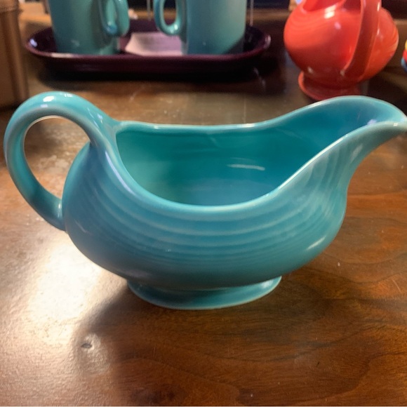 Fiestaware Turquoise Ceramic Gravy Boat - Picture 2 of 4